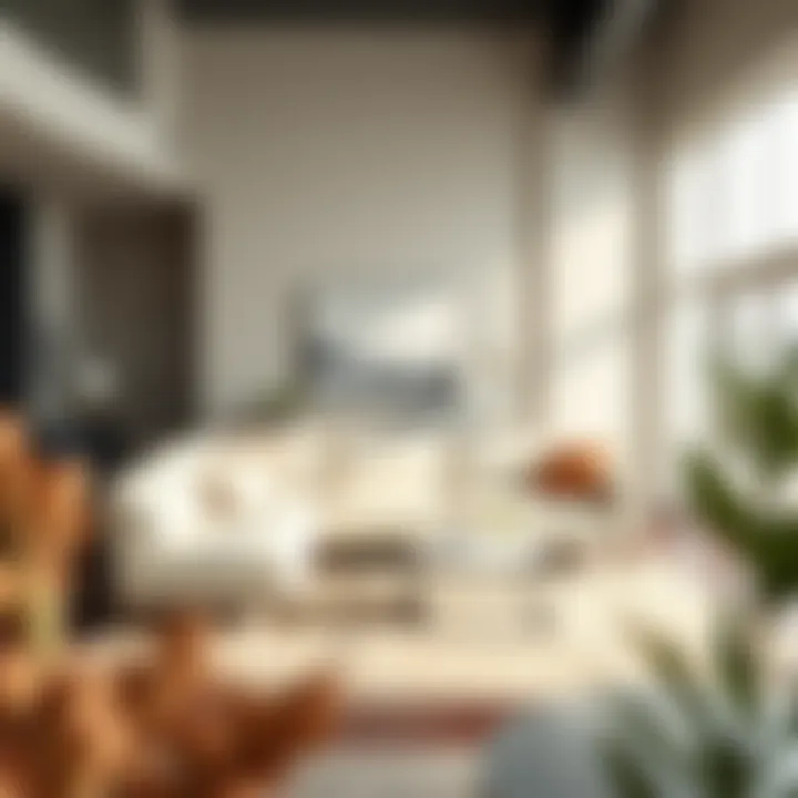 Sophisticated Cream Sectional in Contemporary Setting Elegant small cream sectional in a modern living room