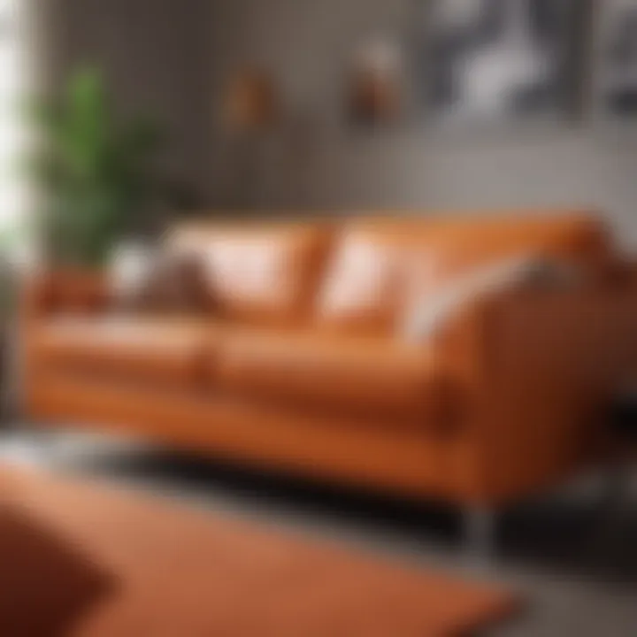 Maintenance tips for caring for an orange faux leather sofa