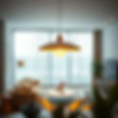 Artika pendant light illuminating a contemporary living space