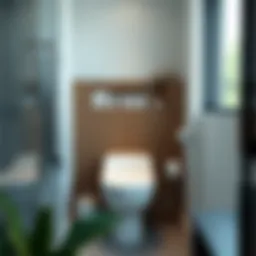 Stylish behind toilet organizer showcasing a modern design