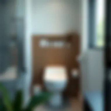 Stylish behind toilet organizer showcasing a modern design