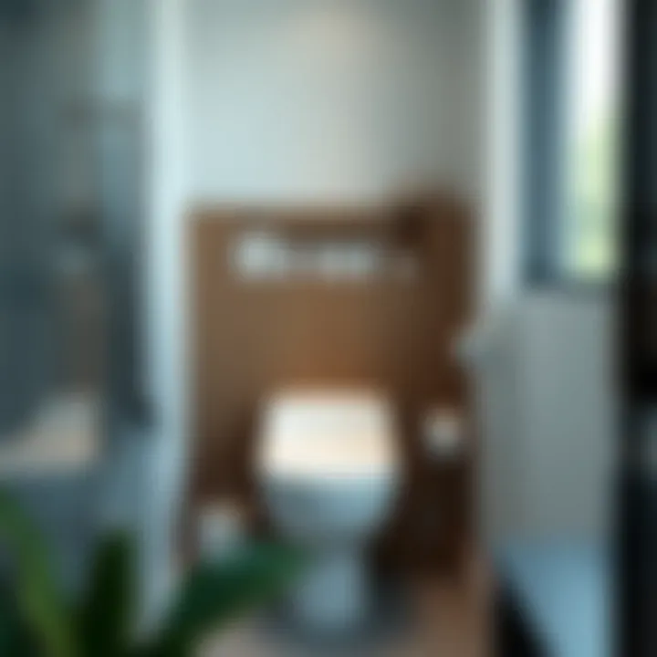 Stylish behind toilet organizer showcasing a modern design