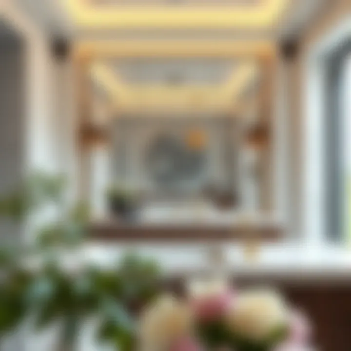 Luxurious bathroom featuring a 36 inch sink top