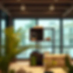 Stylish four-cube organizer in rich espresso finish