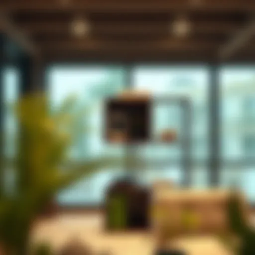 Stylish four-cube organizer in rich espresso finish