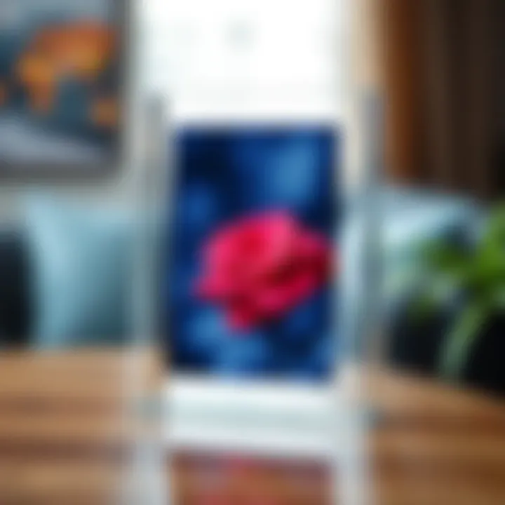 Vibrant Photograph in Acrylic Frame Close-up of a 4 x 6 acrylic frame showcasing a vibrant photograph