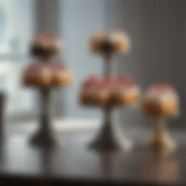Diverse Material Finishes of Mini Cupcake Tower Stands Mini cupcake tower stand showcasing diverse material finishes