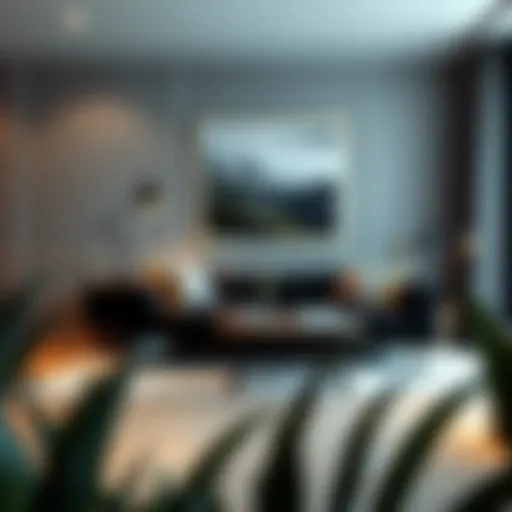 Elegant small black sofa bed in modern living room