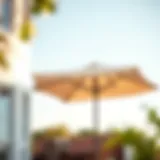 Elegant 4 ft patio umbrella providing shade