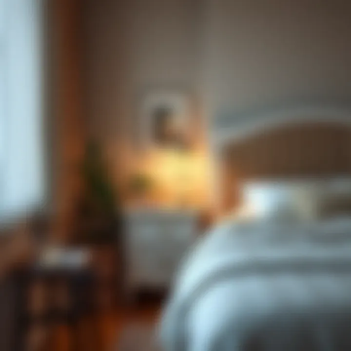 White wood nightstand set in a cozy bedroom setting