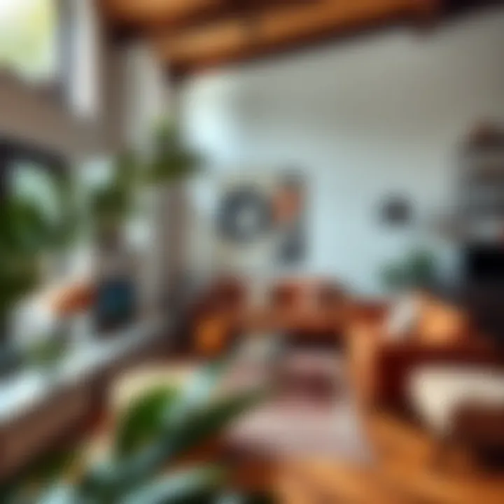 Cozy living room featuring a blend of vintage and contemporary styles