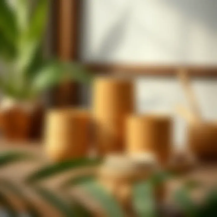 Sustainable bamboo drinkware highlighting eco-friendly choices