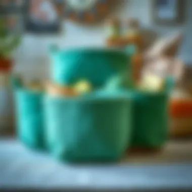 Eco-friendly felt baskets made from sustainable materials