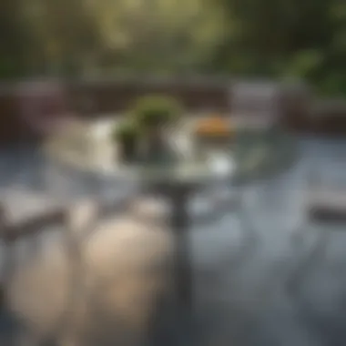 Outdoor Elegance with Glass Table Tops Versatile use of a 36-inch glass table top in an outdoor setting