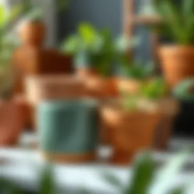 Diverse Plant Pot Designs A variety of 8-inch diameter plant pots