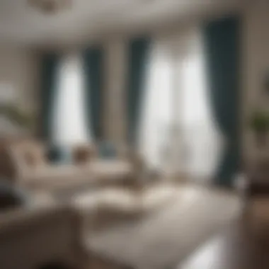 Elegant Living Room with 96-Inch Curtains Elegant living room featuring 96-inch curtains