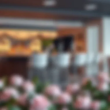 Chic Arrangement of White Counter Height Chairs at a Trendy Bar Stylish arrangement of white counter height chairs around a bar area