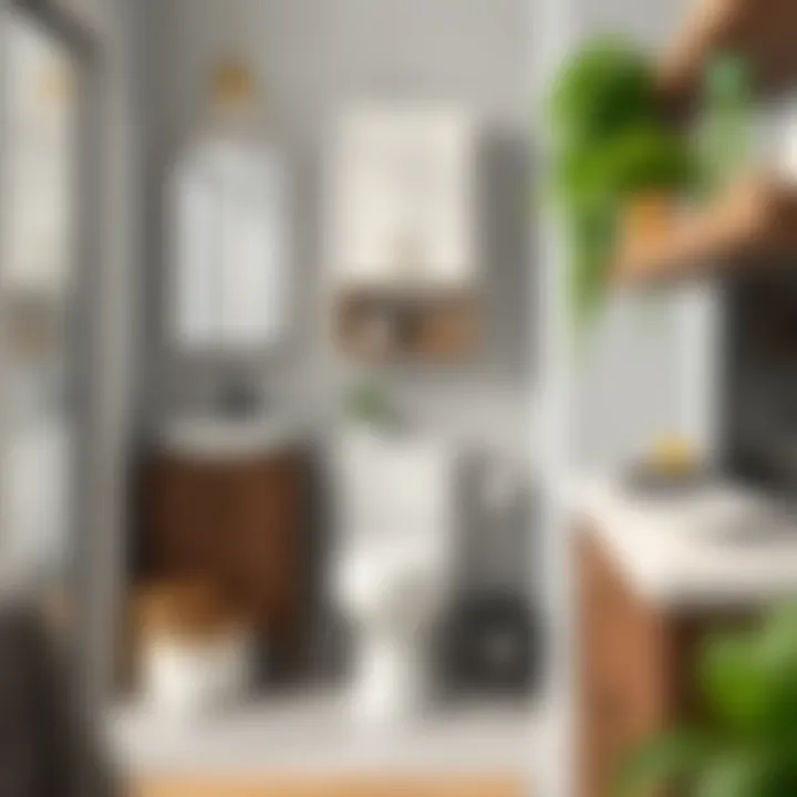 Stylish storage solutions with over the toilet cabinetry