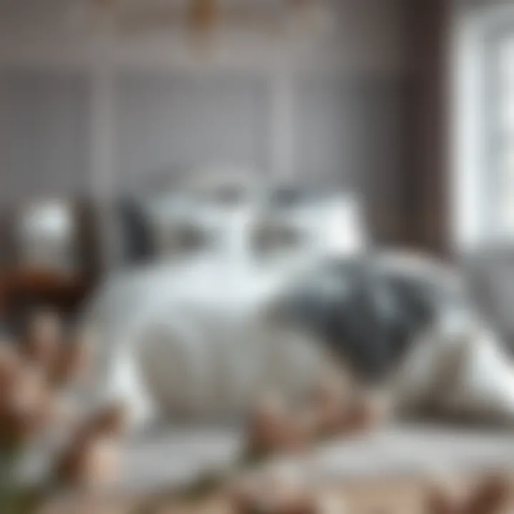 Elegant Bedroom with Grey Boho Accents Elegant bedroom with grey boho accents