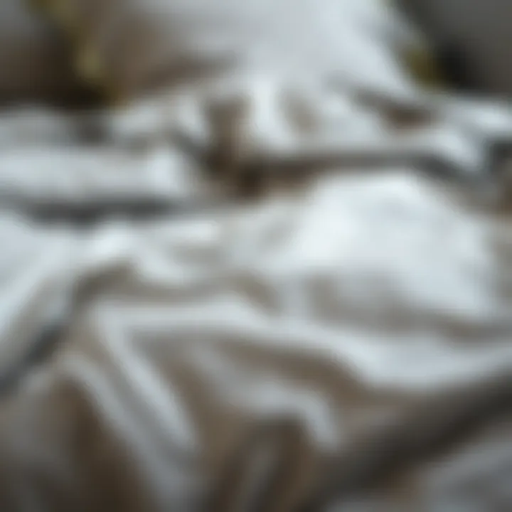 Close-Up of Grey Boho Duvet Fabric Texture Close-up of grey boho duvet fabric texture