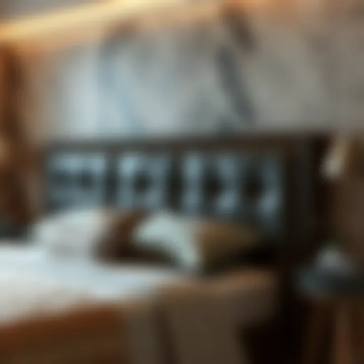 Luxurious leather headboard with unique storage features