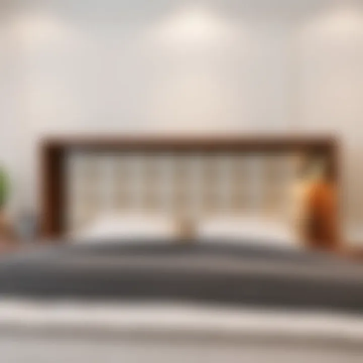 Modern upholstered headboard featuring stylish storage solutions