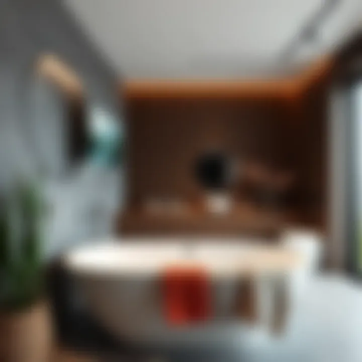 Stylish vertical storage solutions for bathtubs