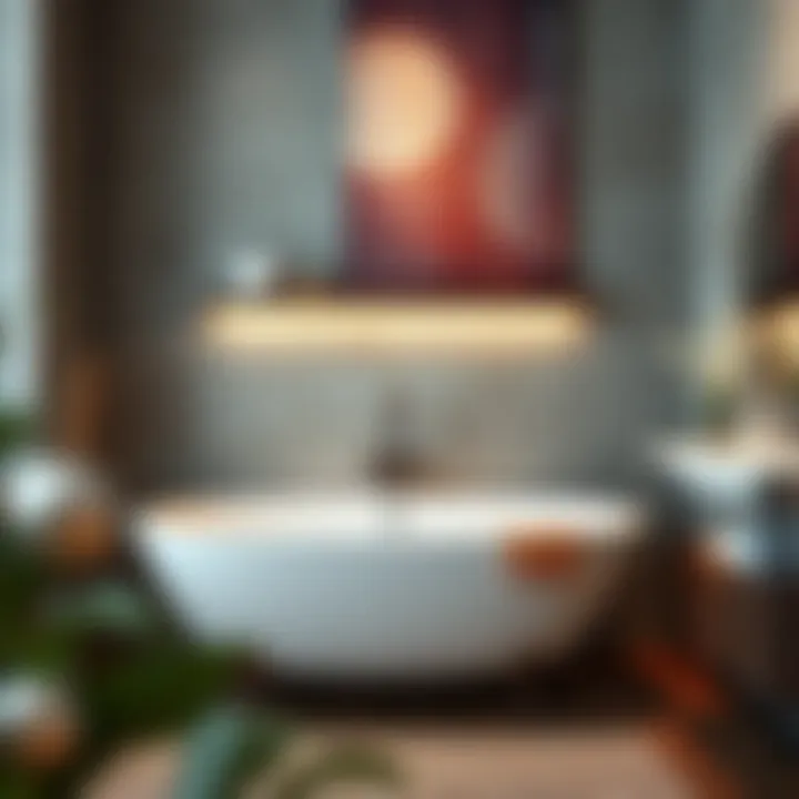 Creative use of wall space for bathtub storage