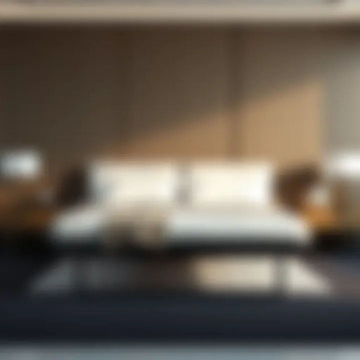 Sleek modern king size metal bed frame