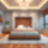 Stunning king size Murphy bed in modern bedroom setting