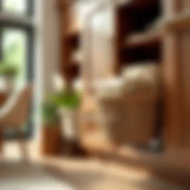 Elegant Cabinet Door Storage Solutions Stylish cabinet door storage basket enhancing organization