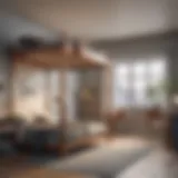 Aesthetic Appeal of Mid High Loft Beds Stylish mid high loft bed in a modern bedroom