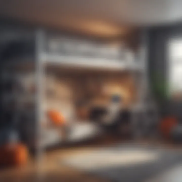 Maximizing Space with Loft Beds Innovative space-saving design of a mid high loft bed