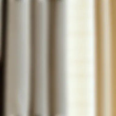 Close-up of fabric textures used in farmhouse drapes