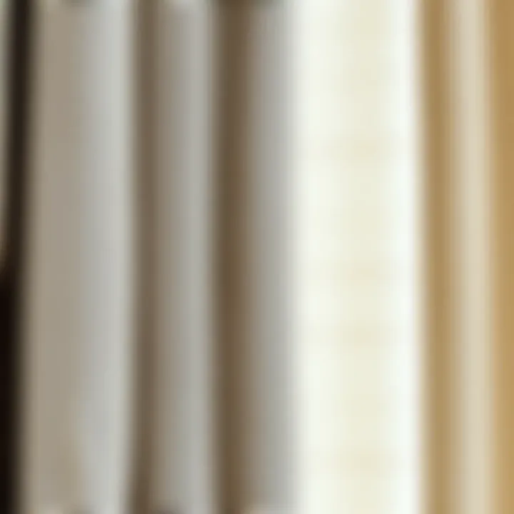 Close-up of fabric textures used in farmhouse drapes