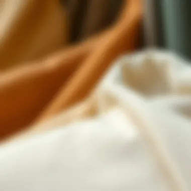 Close-up of various fabric samples for drapery