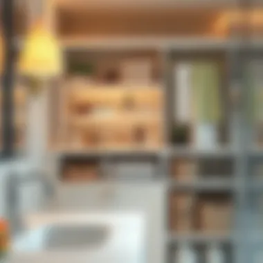 Efficient Bathroom Storage Solutions Organized bathroom storage with various compartments and stylish decor