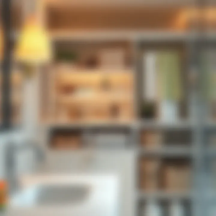 Efficient Bathroom Storage Solutions Organized bathroom storage with various compartments and stylish decor