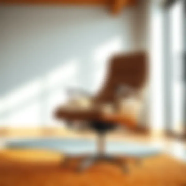 Variety of chair materials showcasing textures