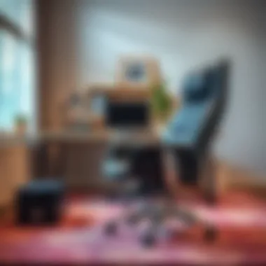 Stylish office setup highlighting chair aesthetics