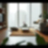 Elegant small floor mat enhancing living space aesthetics