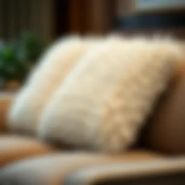 Plush Sofa Cushion Topper Luxurious sofa cushion topper showcasing plush texture and elegant design