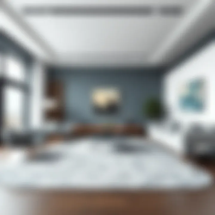 Grey Carpet in Modern Living Room Stylish living room featuring a grey carpet