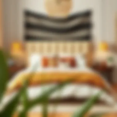 Sustainable materials showcased in a boho bedding design