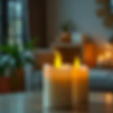 Realistic LED candle with flickering flame effect