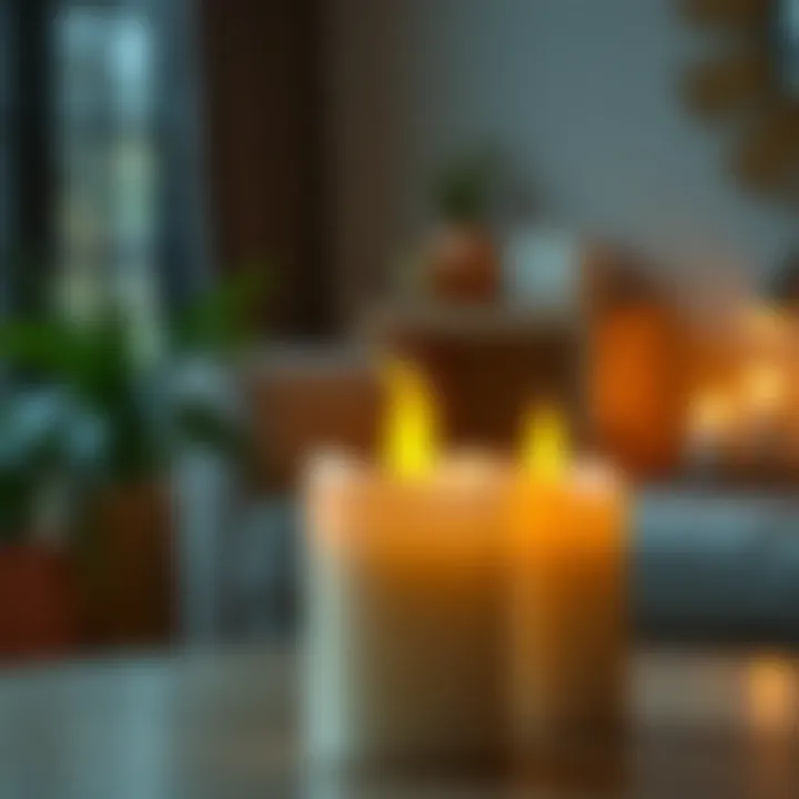 Realistic LED candle with flickering flame effect