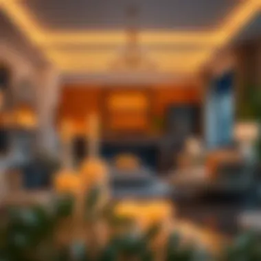 LED candles creating a serene ambiance in a room