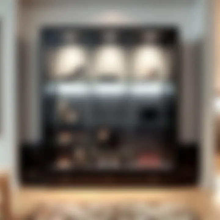 Stylish Glass Shoe Cabinet in Contemporary Design Stylish glass shoe cabinet integrated into contemporary interior design