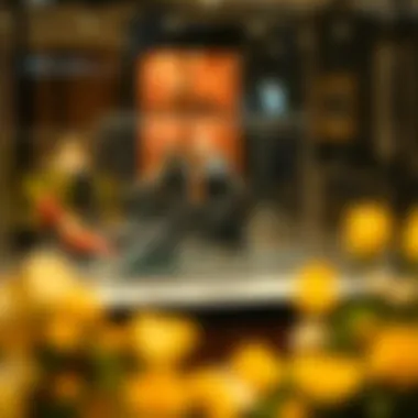 Elegant Glass Shoe Display Case Elegant glass shoe display case showcasing luxury footwear