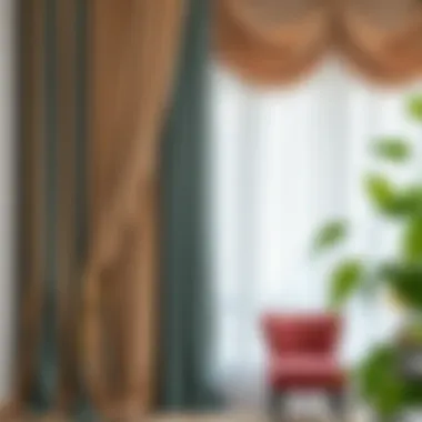Elegant drapery showcasing various fabric textures and colors